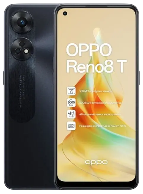 Oppo Reno8 T Black Starlight Official