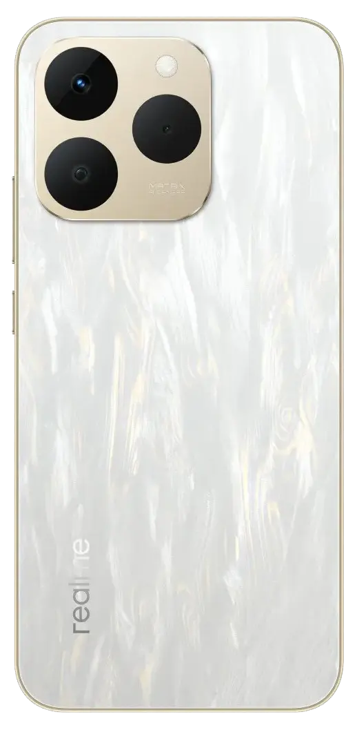Realme 15T 5G Flowing Silver Back Image.