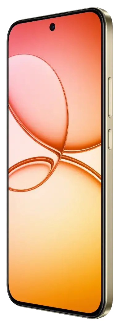 Realme 15T 5G Flowing Silver Front Image.