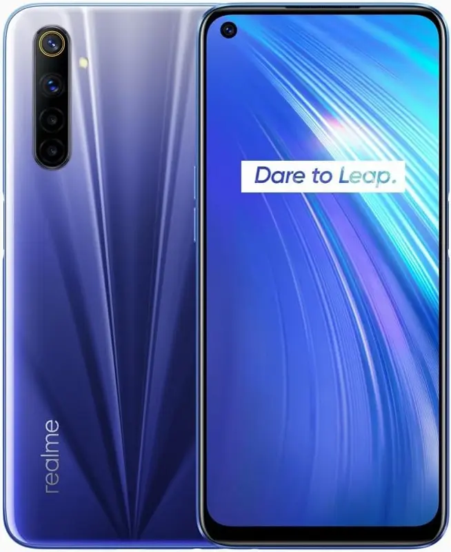 Realme 6 Comet Blue official Image