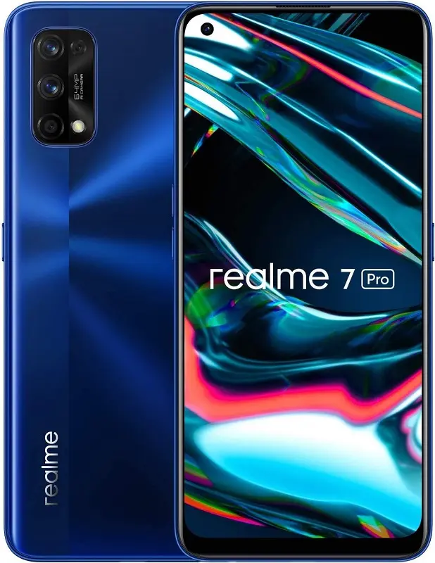 Realme 7 Pro Mirror Blue official Image