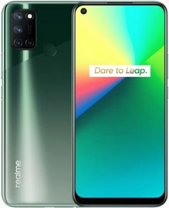 Realme 7i Aurora Green official Image