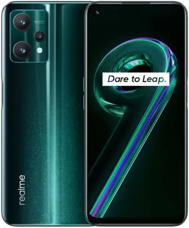 Realme 9 pro plus Aurora Green official Image
