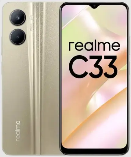 Realme C33 Sandy Gold official Image
