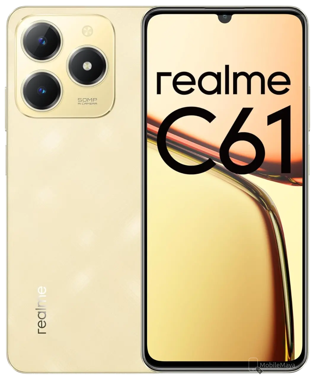 Realme C61 Sparkle Gold Official Image