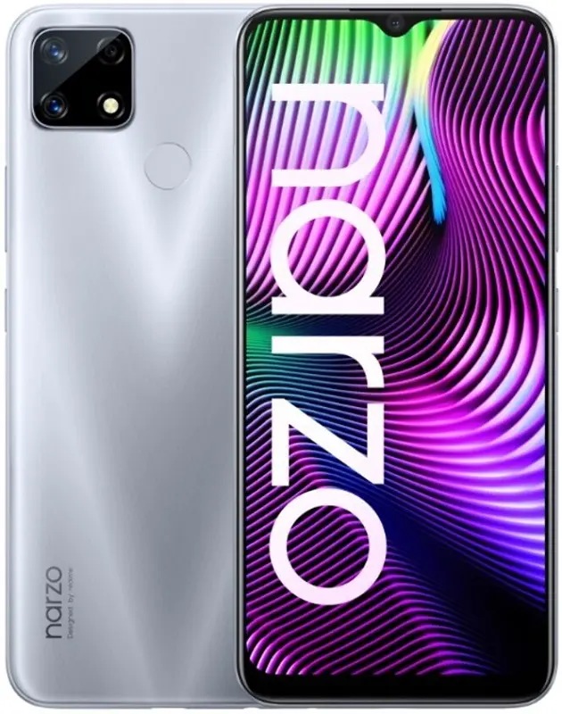 Realme Narzo 20 Glory Silver official Image