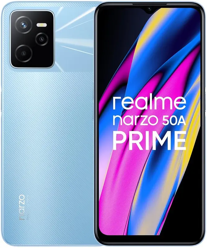 Realme narzo 50a prime Blue official Image