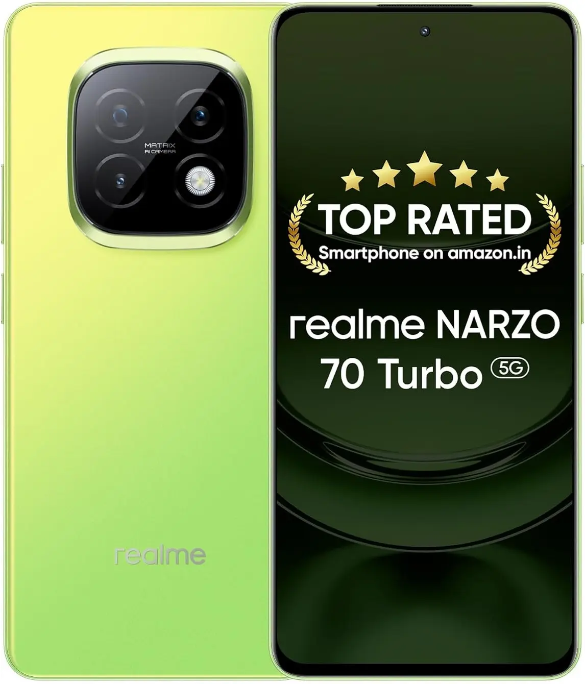 Realme Narzo 70 Turbo Green Official Image.