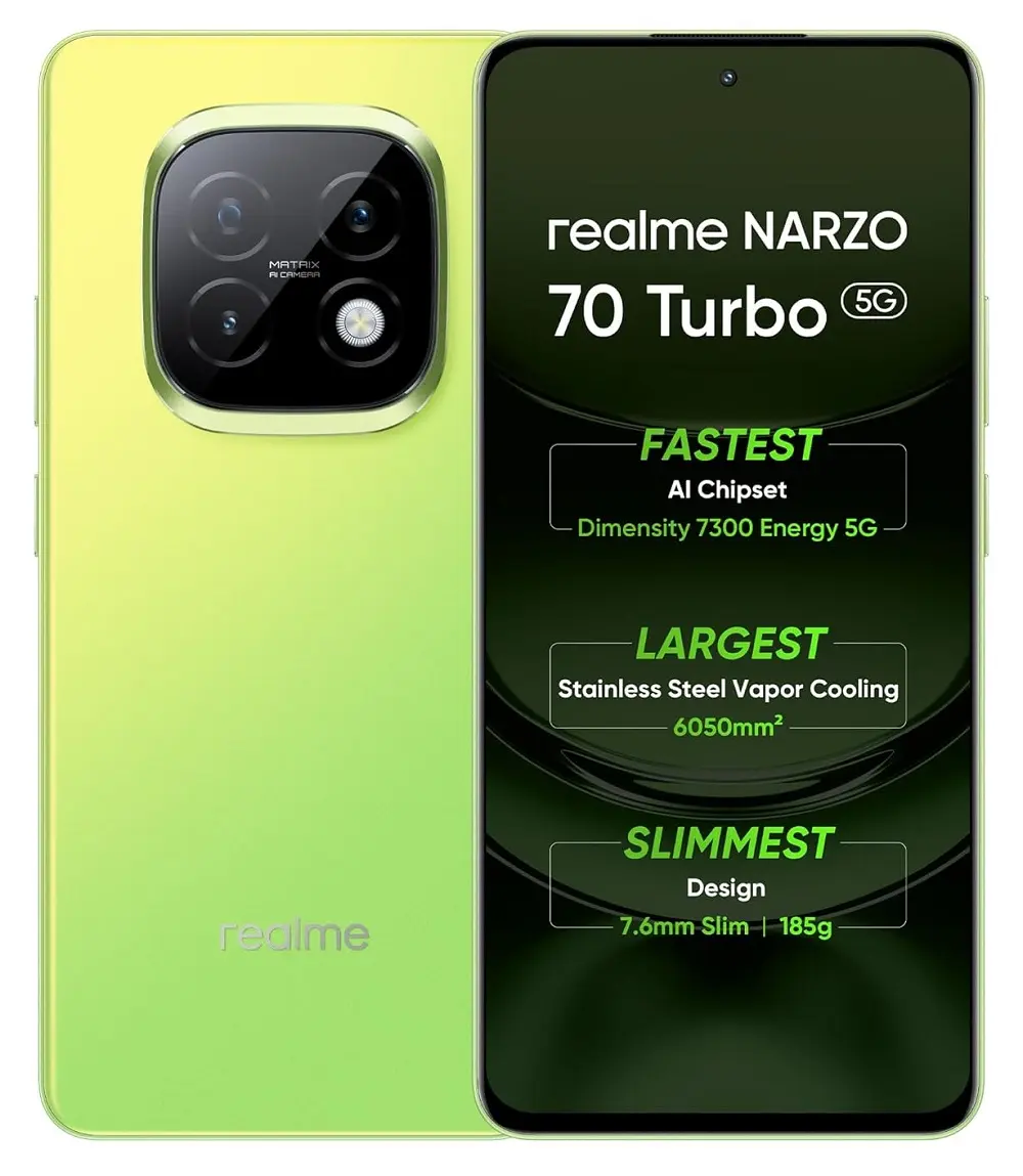 Realme Narzo 70 Turbo Green.
