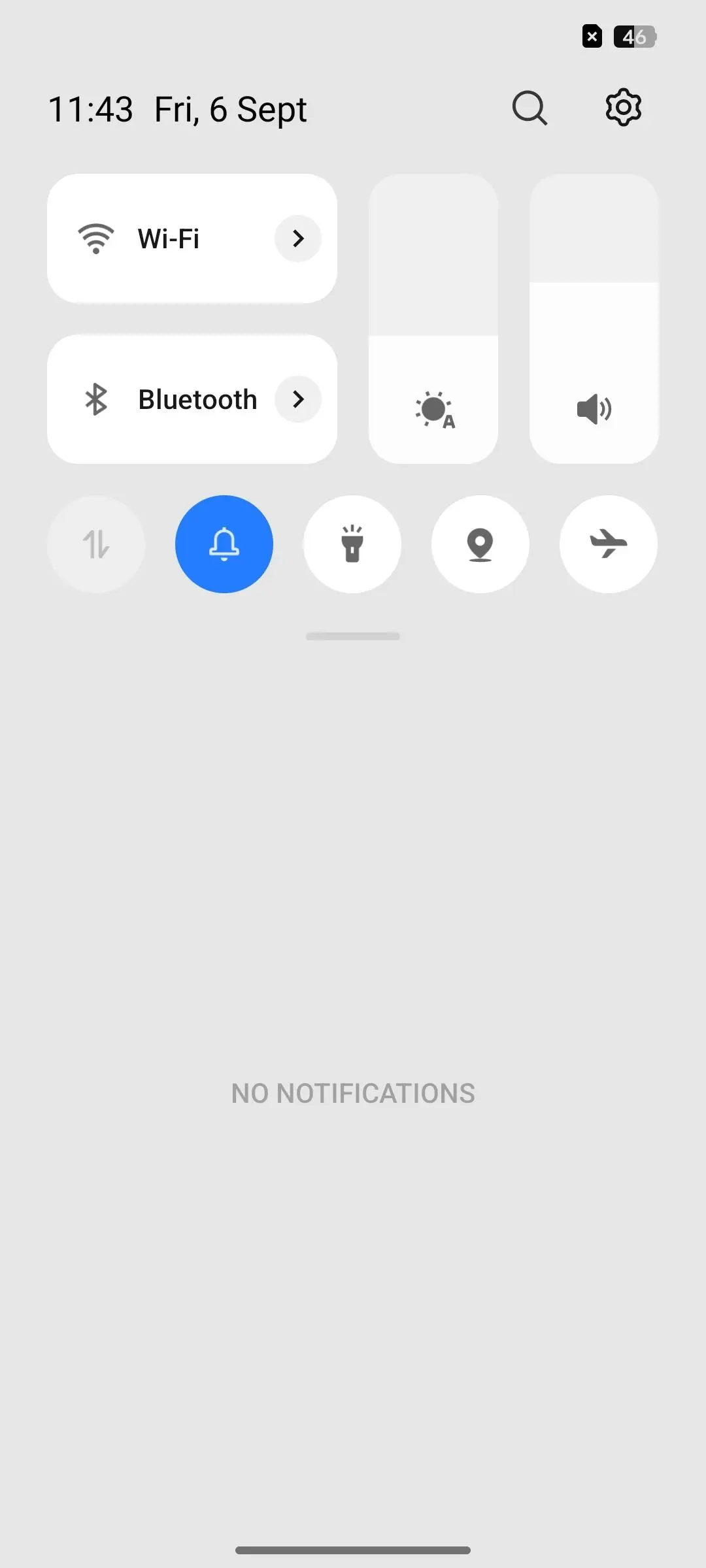 Realme Narzo 70 Turbo Notification Panel Image.