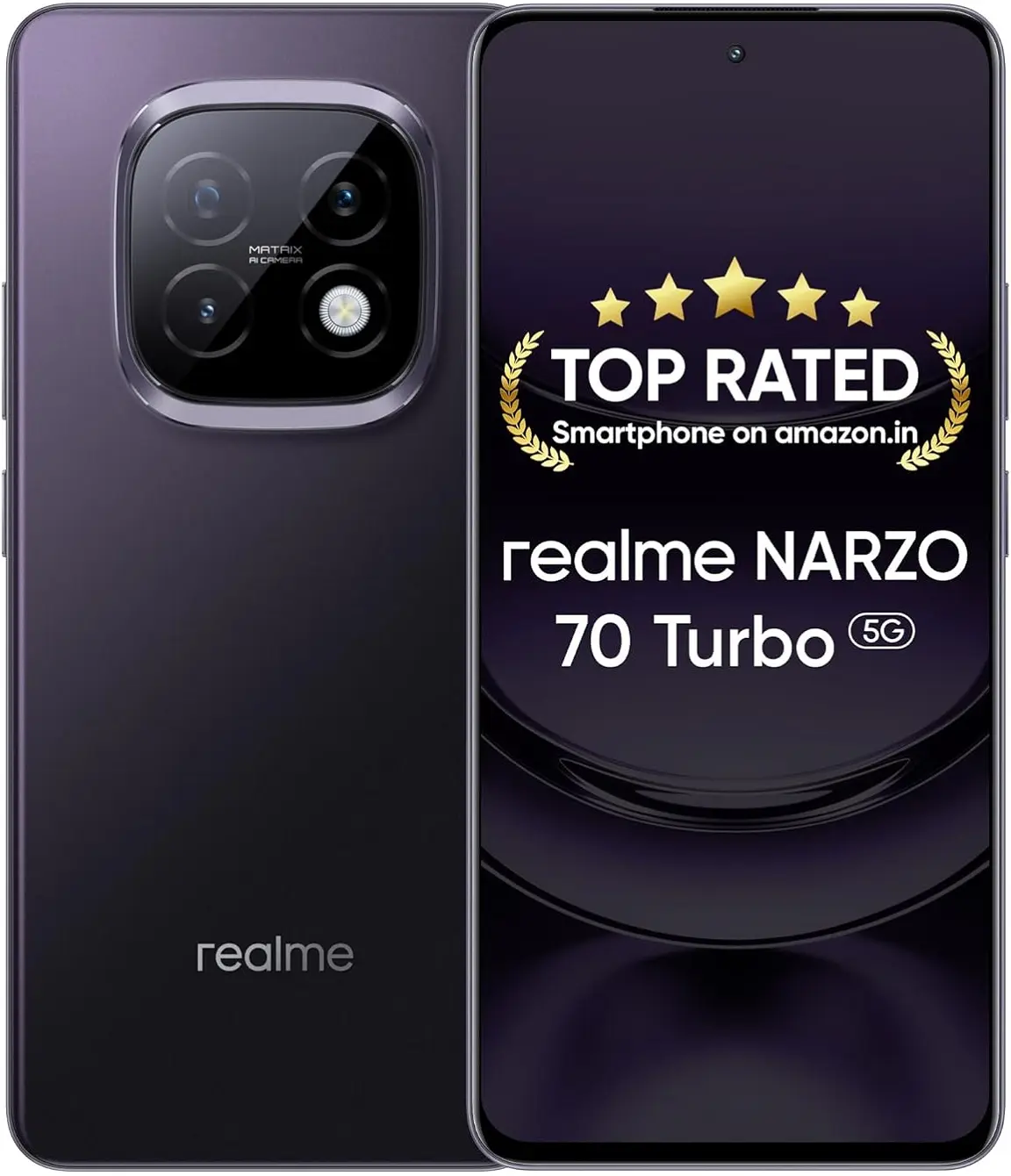 Realme Narzo 70 Turbo Purple Official Image.