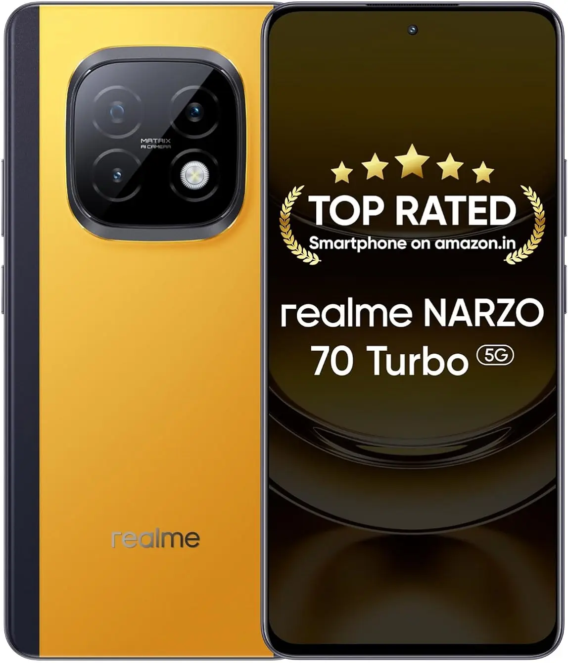 Realme Narzo 70 Turbo Yellow Official Image.