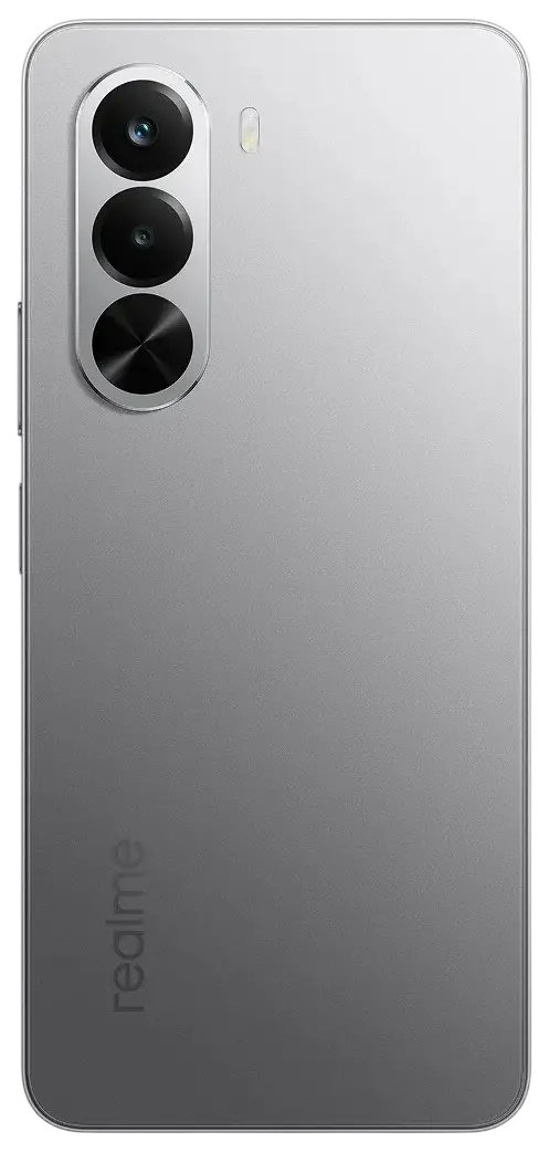 Realme P4x 5G Matte Silver Back Image.