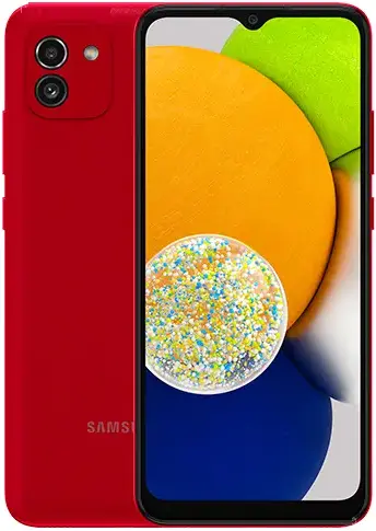 Samsung Galaxy A03 red official Image