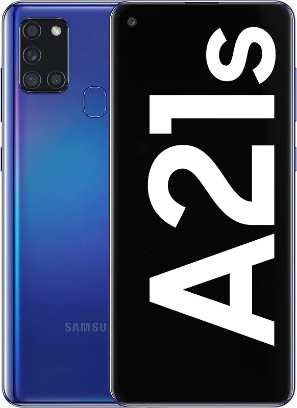 Samsung galaxy a21s Blue official Image