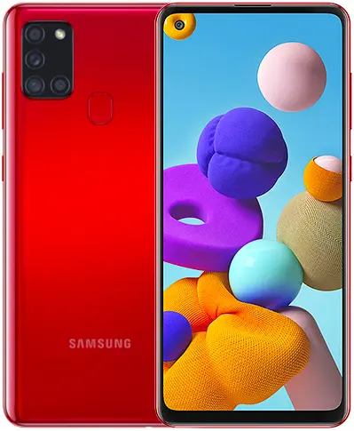 Samsung Galaxy A21s red official Image