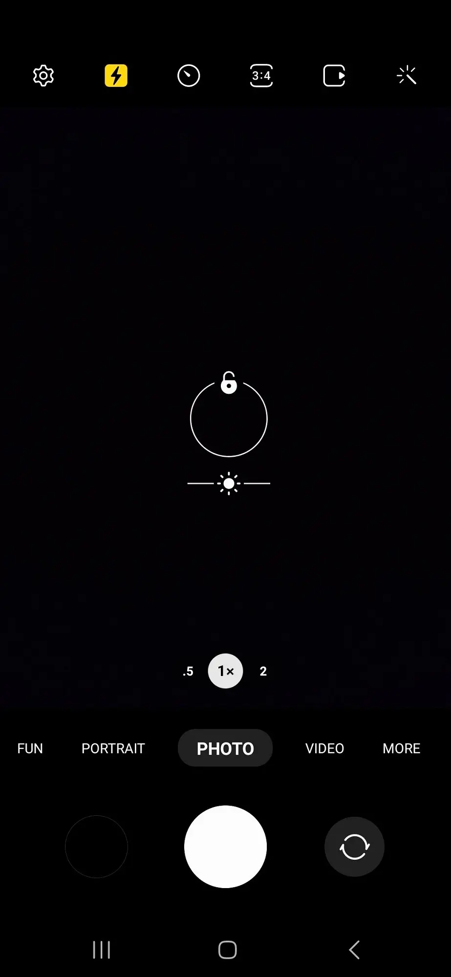 Samsung Galaxy A54 5G Camera Options Image.
