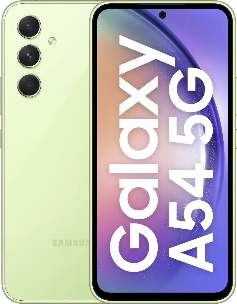Samsung Galaxy A54 5G Lime Official Image.
