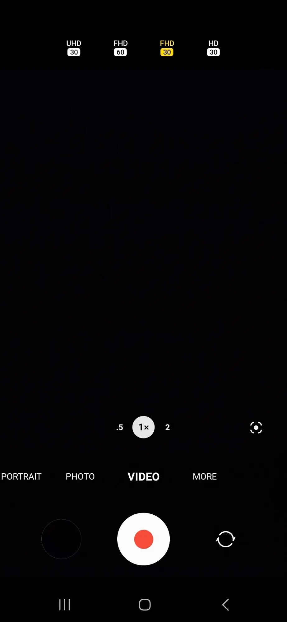 Samsung Galaxy A54 5G Video Size Options Image.