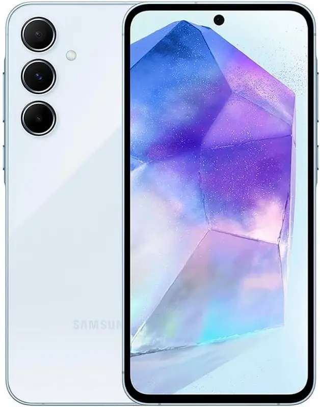 Samsung Galaxy A55 Iceblue Official Image.