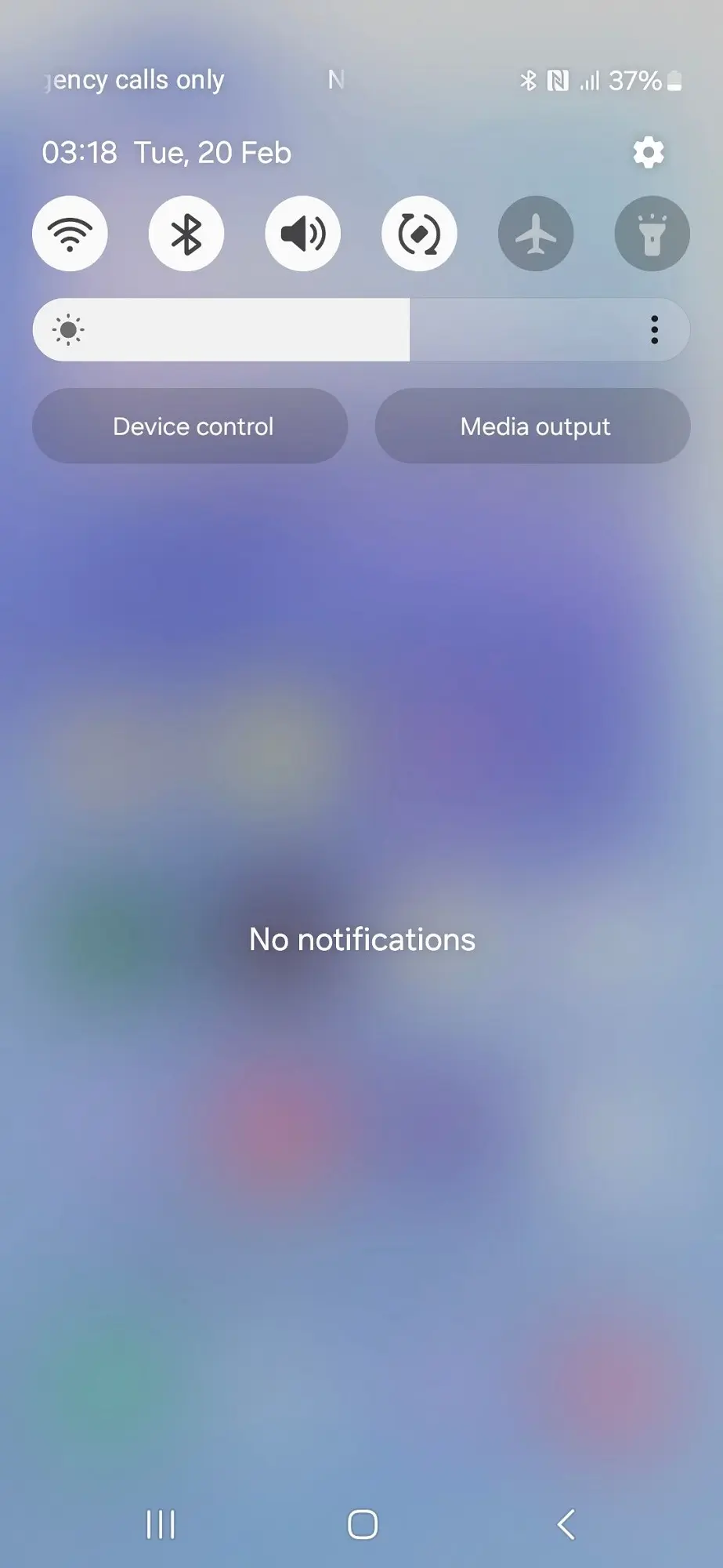 Samsung Galaxy A55 Notification Panel Image.