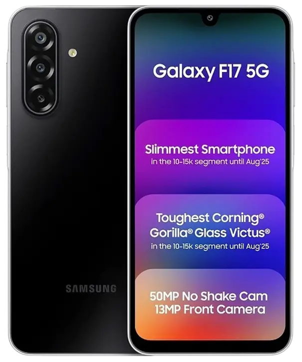Samsung Galaxy F17 5G Black Official.
