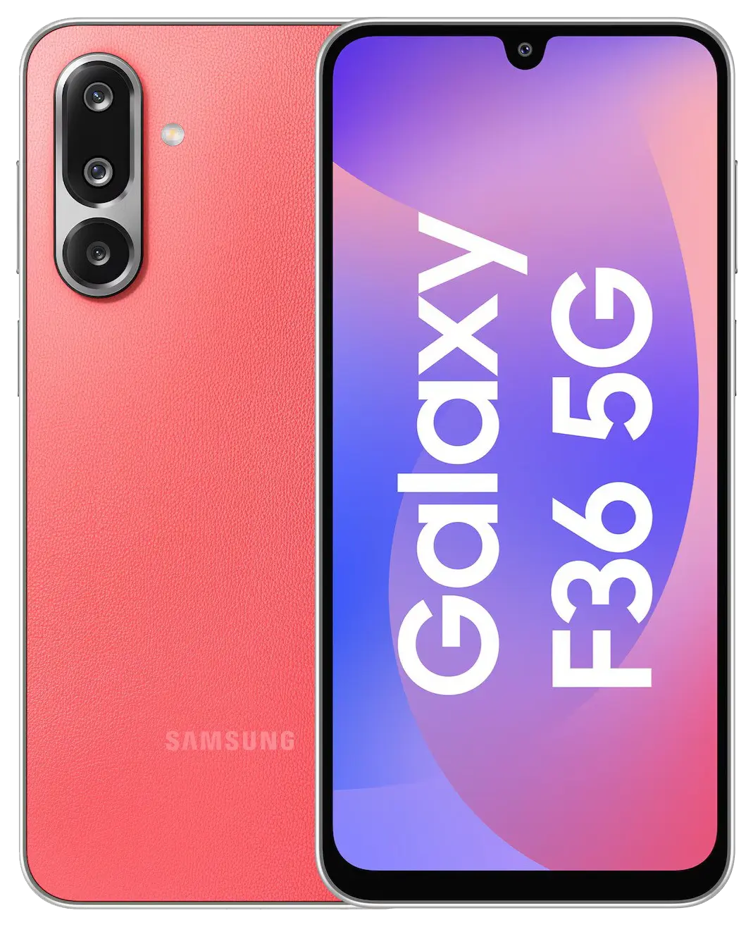Samsung Galaxy F36 5G Coral Red Official.