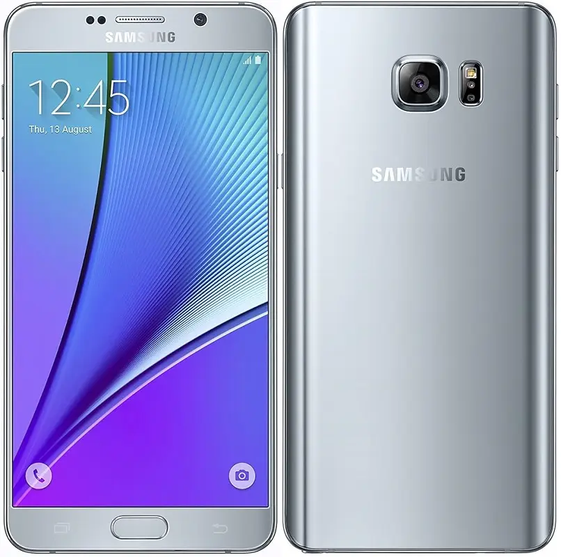 Samsung Galaxy Note5 Duos Silver Titan official Image
