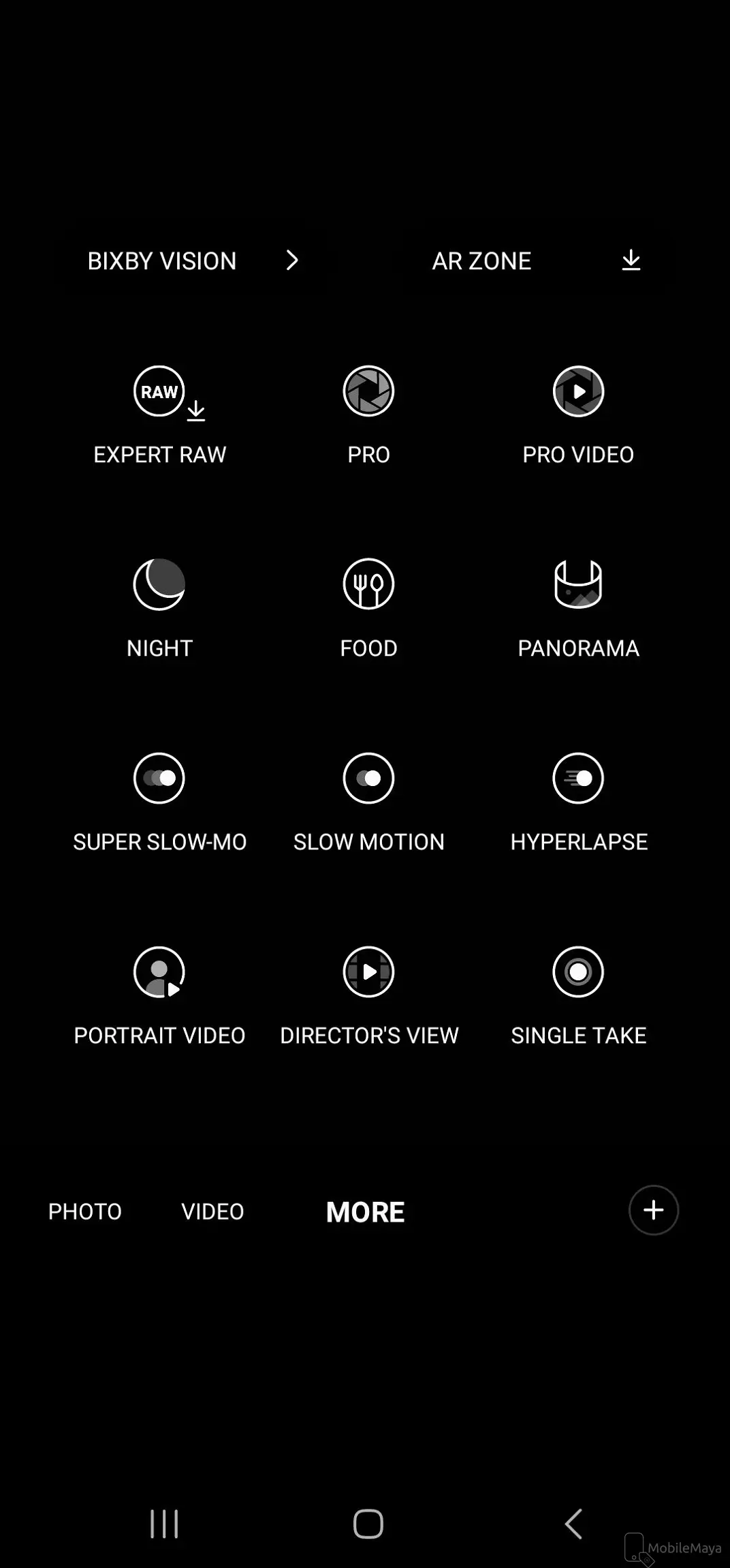 Samsung Galaxy S23 Ultra Camera Modes Image.