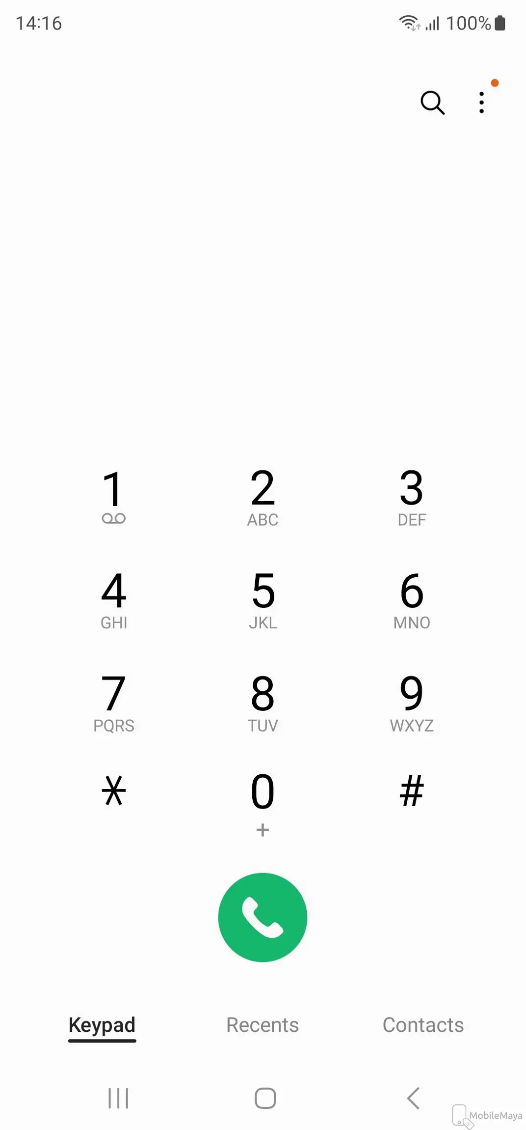 Samsung Galaxy S23 Ultra Dialer Screen Image. Image.