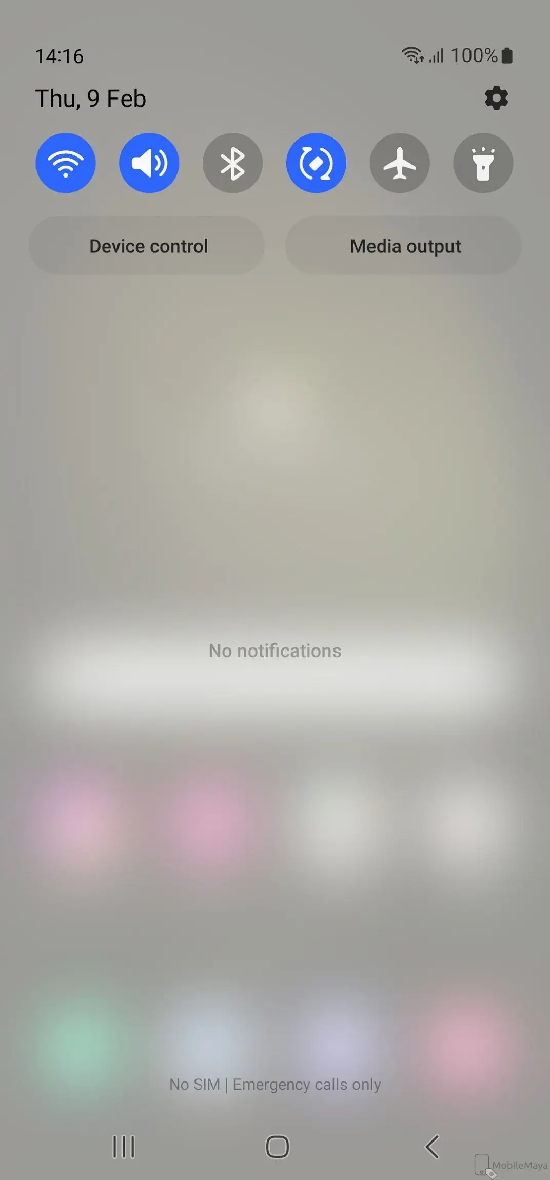 Samsung Galaxy S23 Ultra Notification Panel Image.