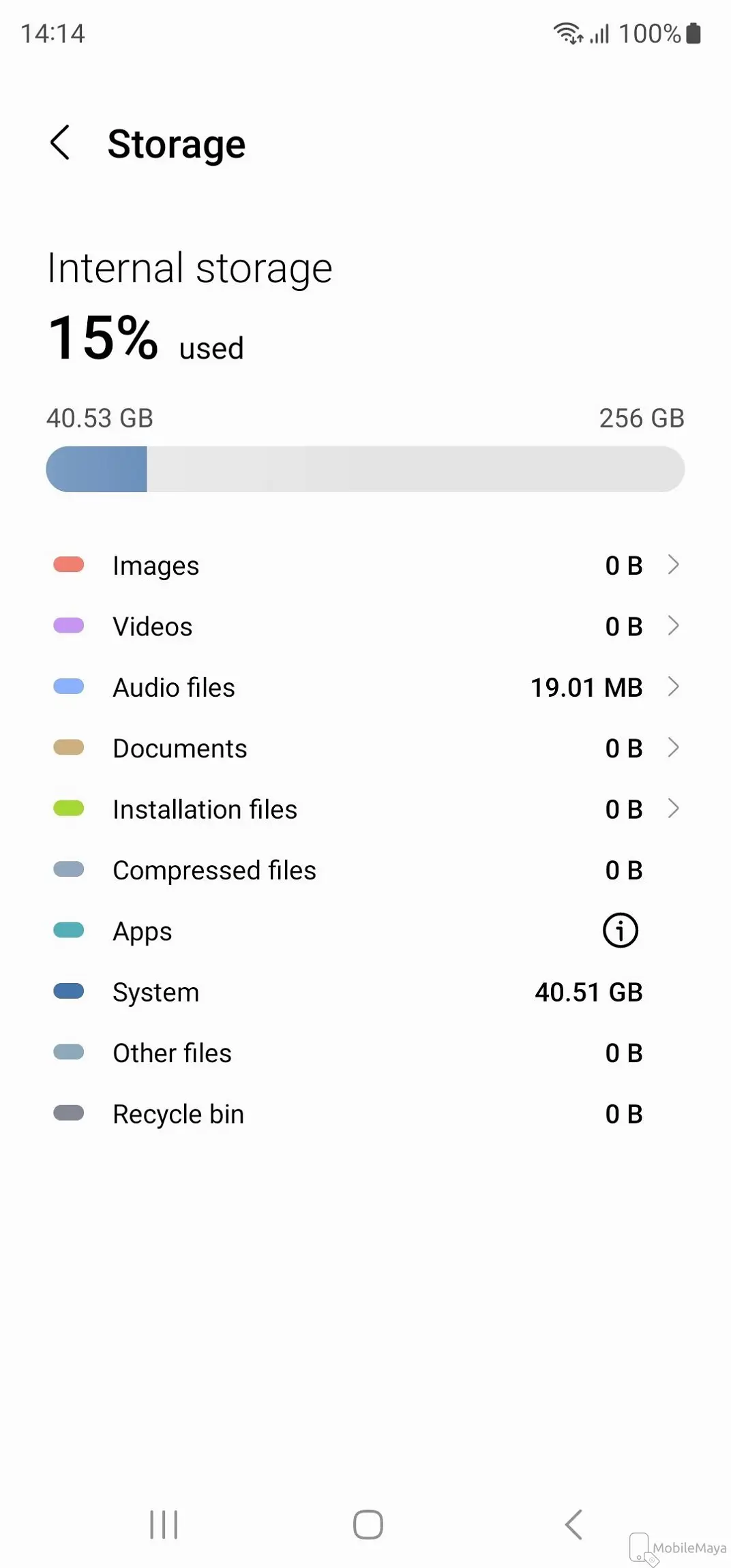 Samsung Galaxy S23 Ultra Storage Image.