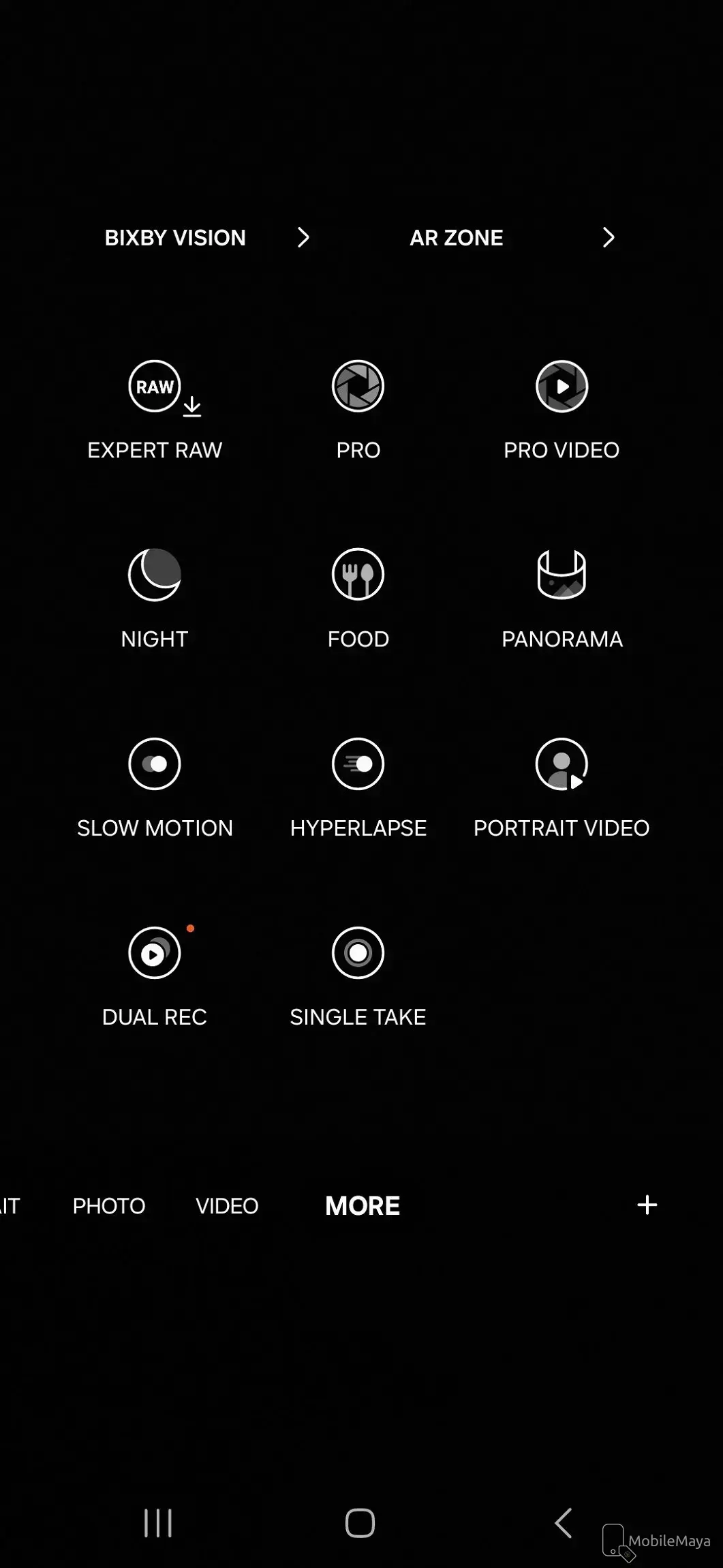 Samsung Galaxy S24 Ultra Camera modes Image.