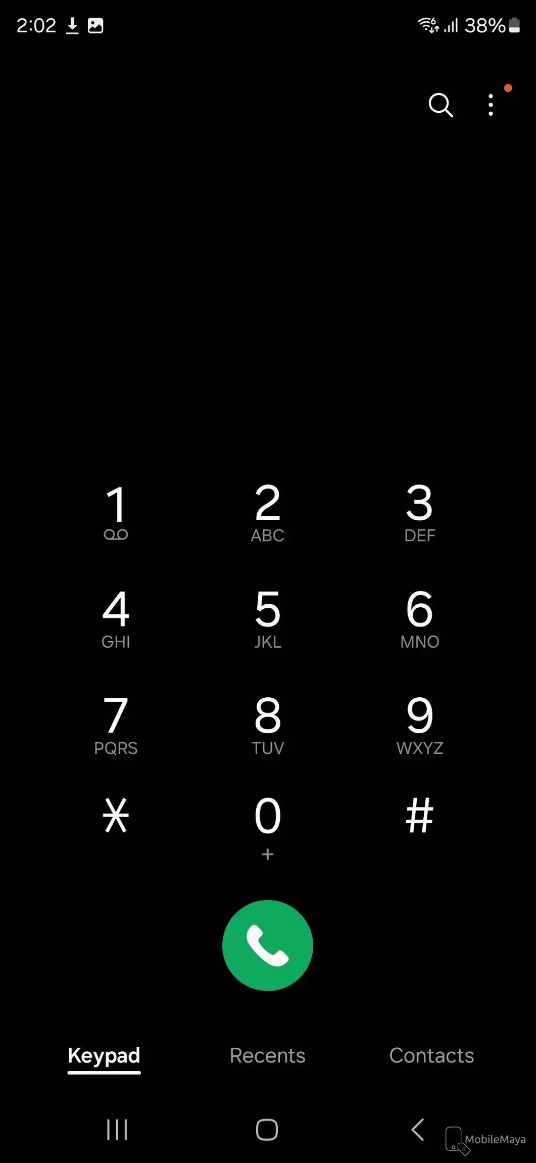 Samsung Galaxy S24 Ultra DialerScreen Image.