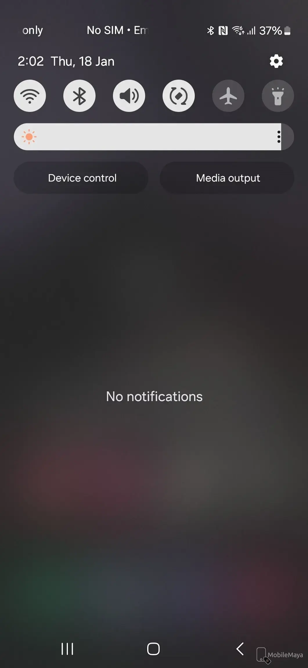 Samsung Galaxy S24 Ultra notification panel image.