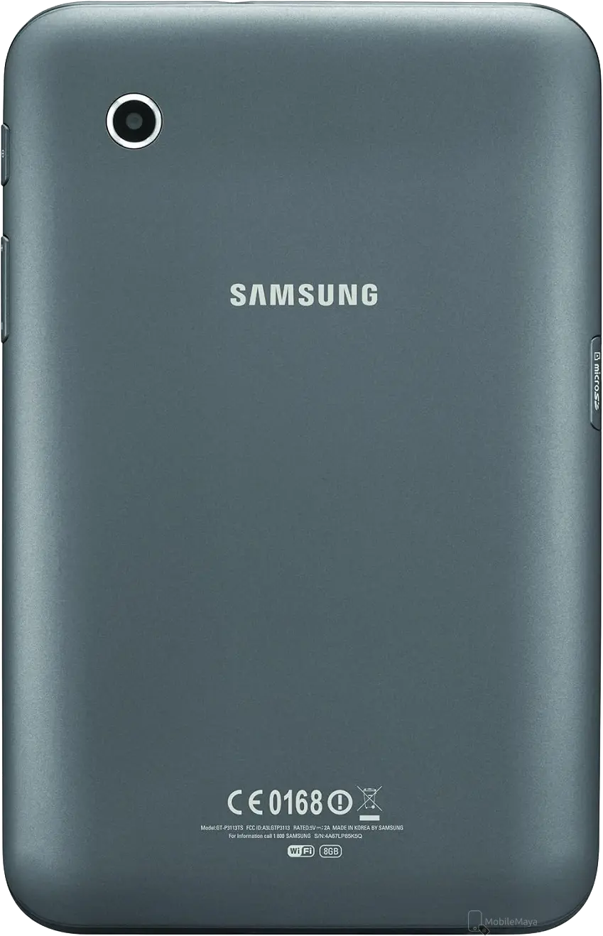 Samsung Galaxy Tab 2 Full Back Camera Side Image.