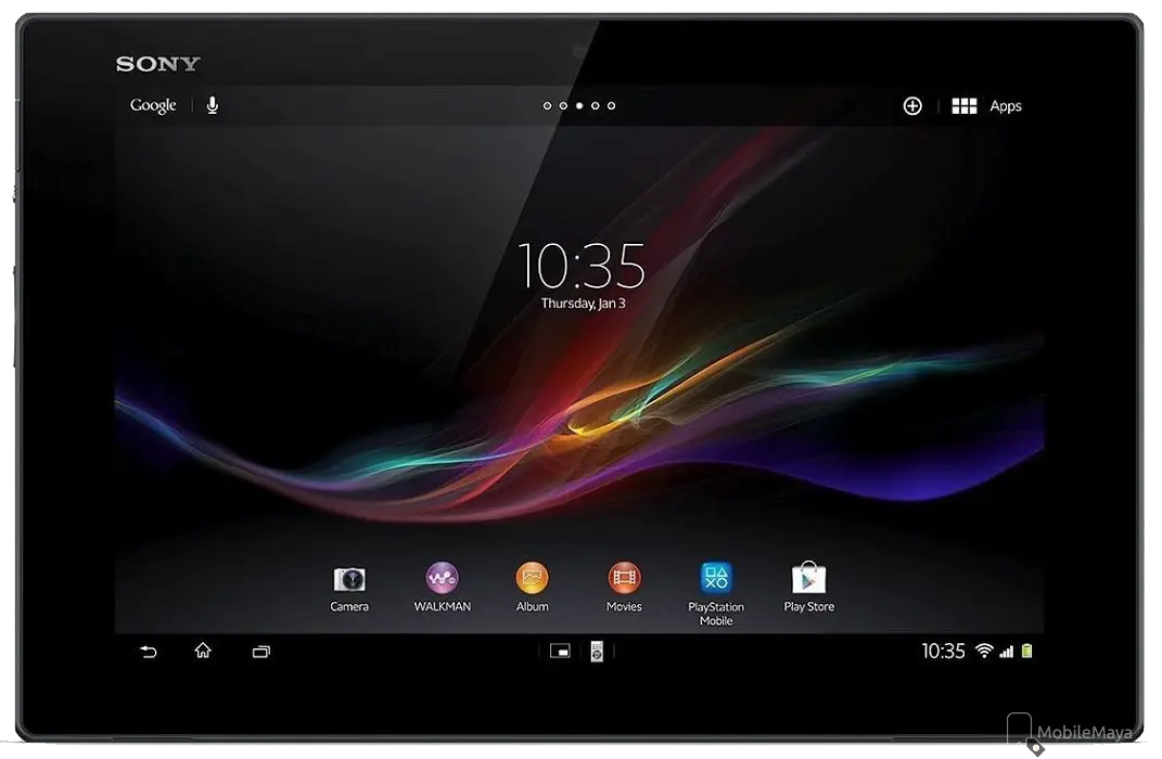 Sony Xperia Tablet Z LTE Front Side