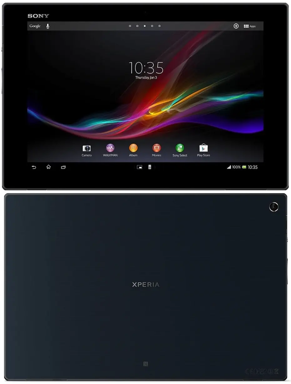 Sony Xperia Tablet Z Wi-Fi Black Official Image.