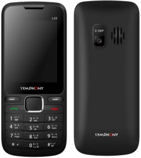 Symphony L25 Black Image.