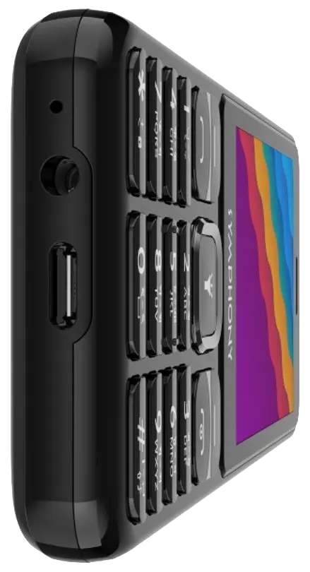 Symphony L256 Glossy Black Color Image.