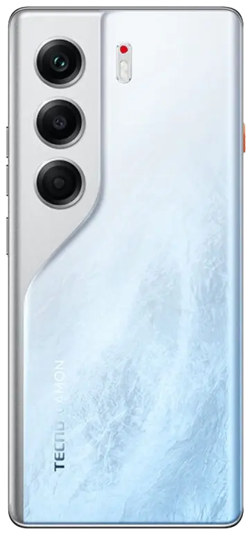 Tecno Camon 40 Pro 5G Glacier White Back Image.