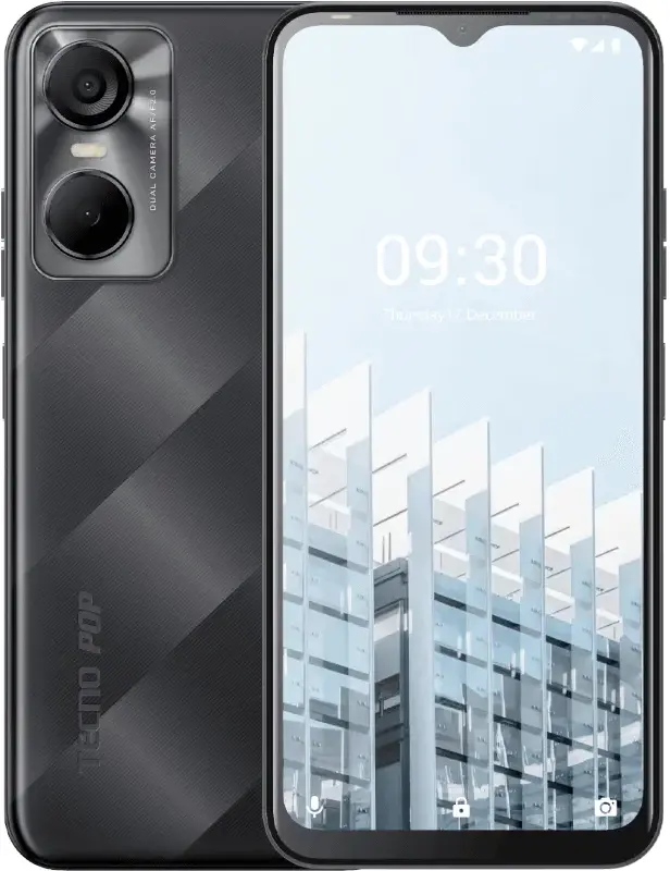 Tecno Pop 6 Pro Polar Black Official Image.