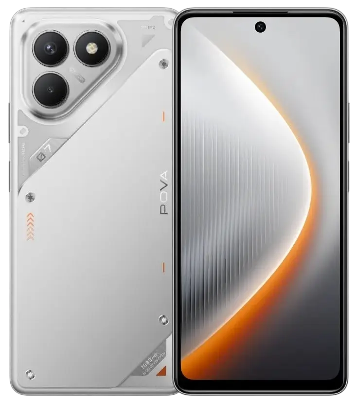 Tecno Pova 7 Magic Silver Official Image