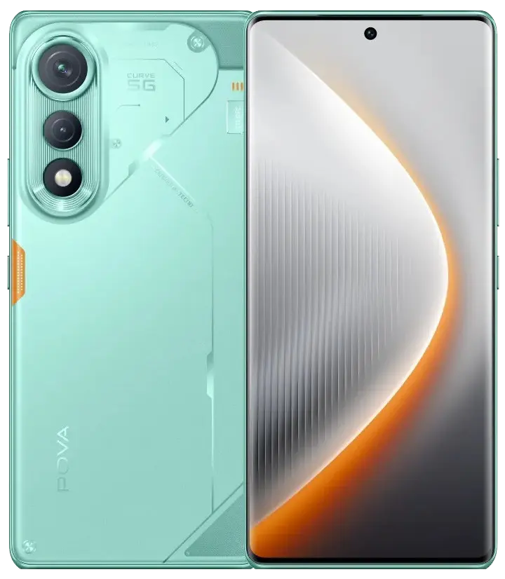 Tecno Pova Curve 5G Neon Cyan Image.
