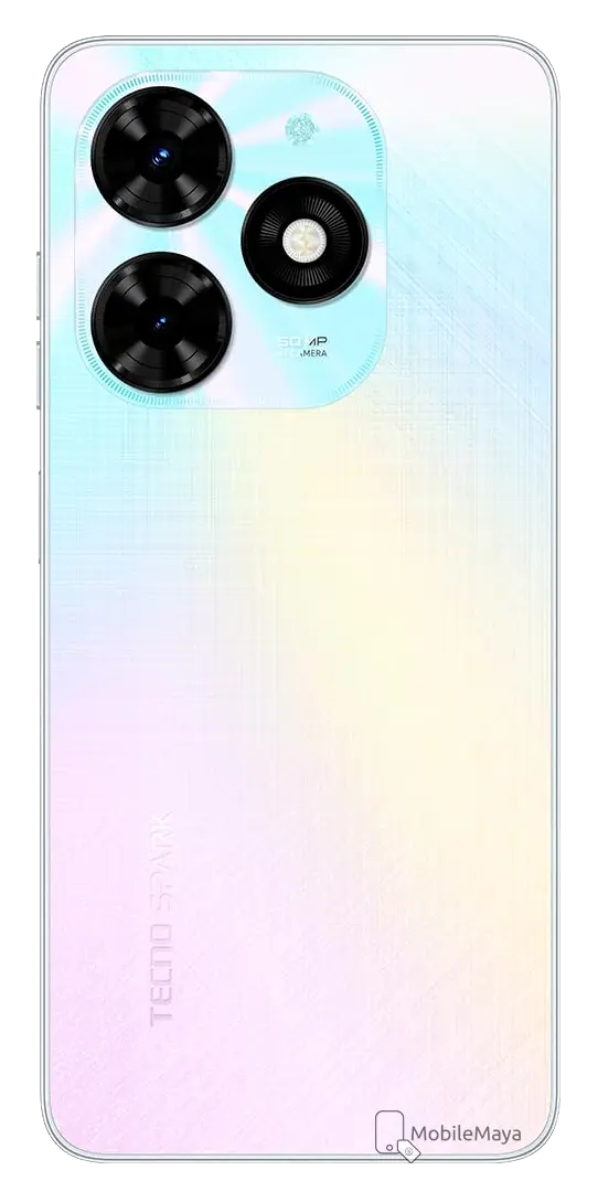 tecno spark 20c Mystery White Back side