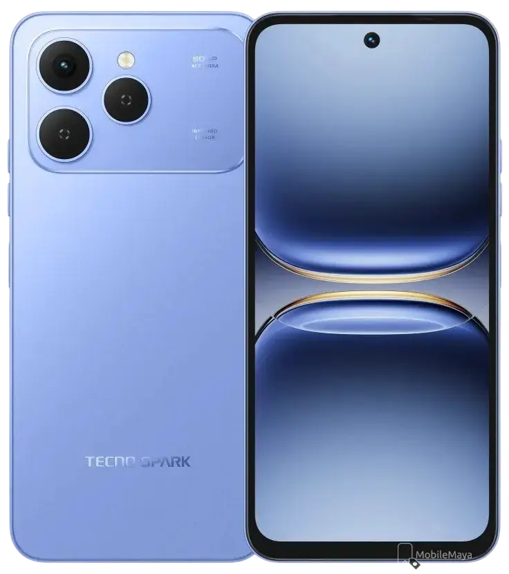 Tecno Spark 40 4G Mirage Blue Official Color Image.