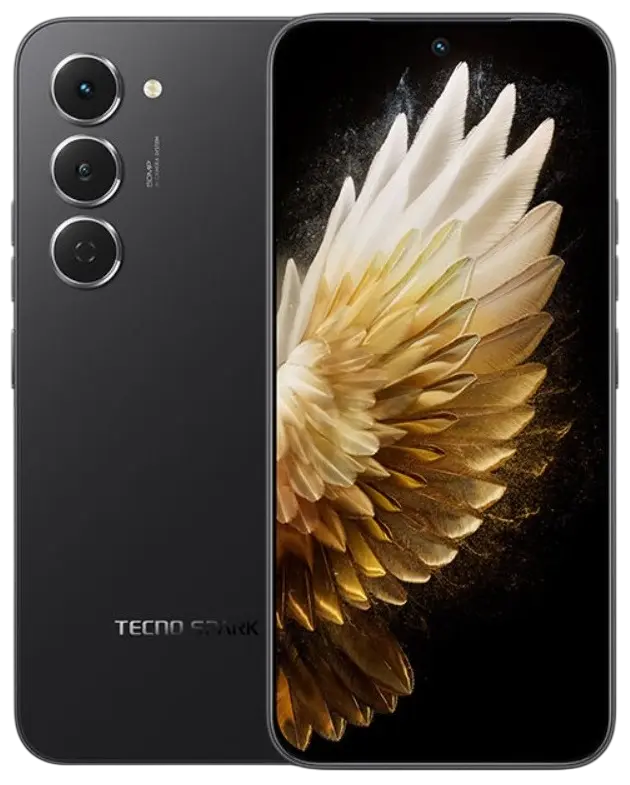 Tecno Spark 40 Pro 4G Ink Black Official Image.
