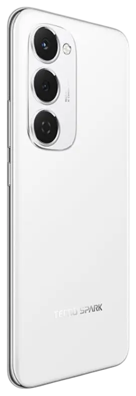 Tecno Spark 40 Pro Plus 4G Aurora White Right Side Image.
