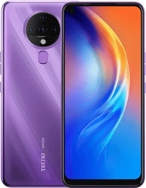 Tecno Spark 6 Misty Violet Official Image.