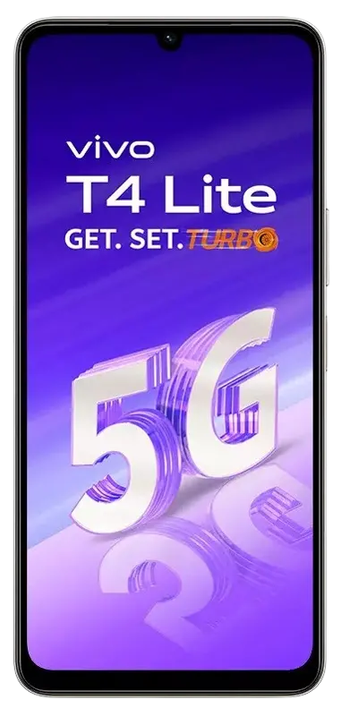 Vivo T4 Lite 5G Titanium Gold Front Side Image.